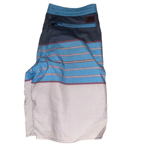 Billabong Stringer Lotides Stretch Boardshort size 31 Grey/Blue striped pattern - Picture 7 of 11